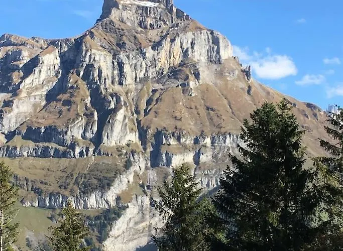 Sunny Design In With Spectacular View On Mount Titlis Dağ evi *