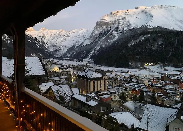 Dağ evi Sunny Design In With Spectacular View On Mount Titlis *