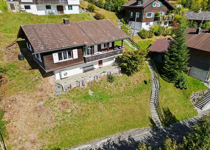 Sunny Design In With Spectacular View On Mount Titlis Dağ evi